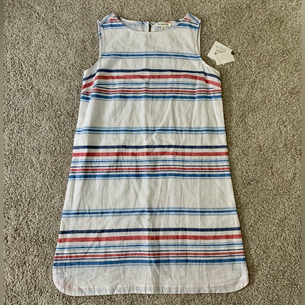 Beach Lunch Lounge Dress Cover Up NWT Striped Cotton Linen